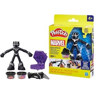 Play-Doh Marvel Black Panther Cutting Claws w/ Bendy Action Figure | Ages 4+ | N